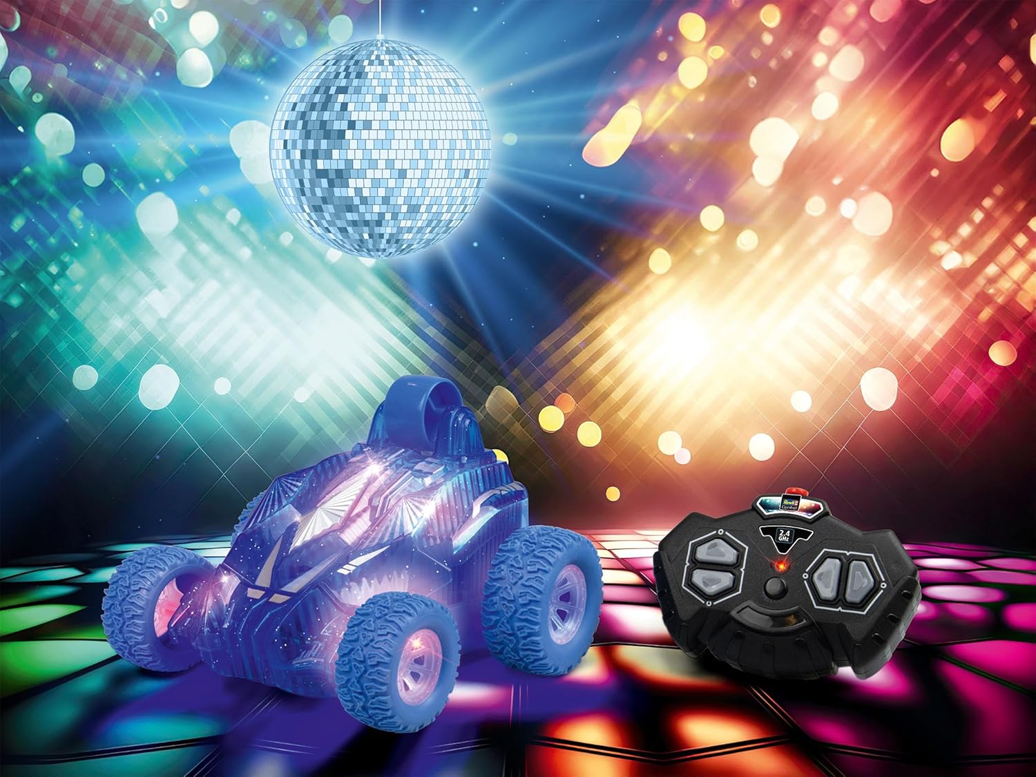 Revell Control 24436 RC Stunt Car Disco, With Precise 2.4 GHz Control, Dance Mode, 360 Mode, 13cm in length