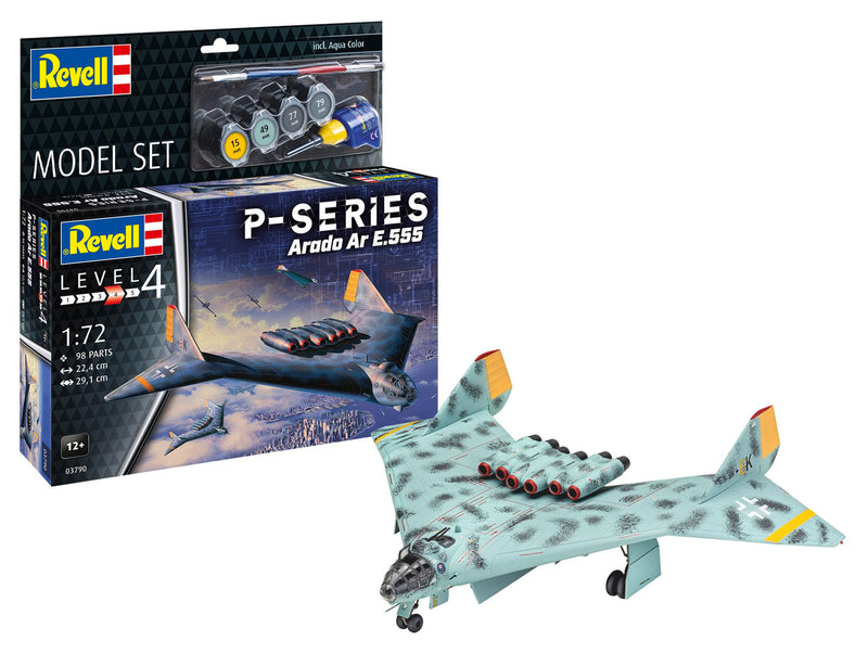 Revell 63790 Model Set Arado Ar E.555 - P-Series 1:72 Scale Unbuilt/Unpainted Plastic Model Kit with Accessories
