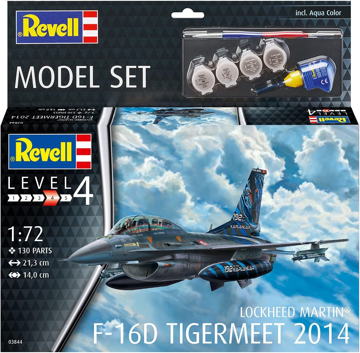Revell 63844 Model Set Scale Fahrzeug F-16D Fighting Falcon-Juego de modelaje (Escala 1:72