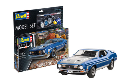 Revell 67699 1:25-Model Set 71 Mustang Boss 351 originalgetreuer Modellbausatz für Fortgeschrittene, unlackiert