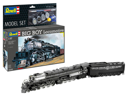 Revell Model Set 62165 Big Boy Locomotive 1:87 Scale Unbuilt/Unpainted Plastic Model Kit with Accessories