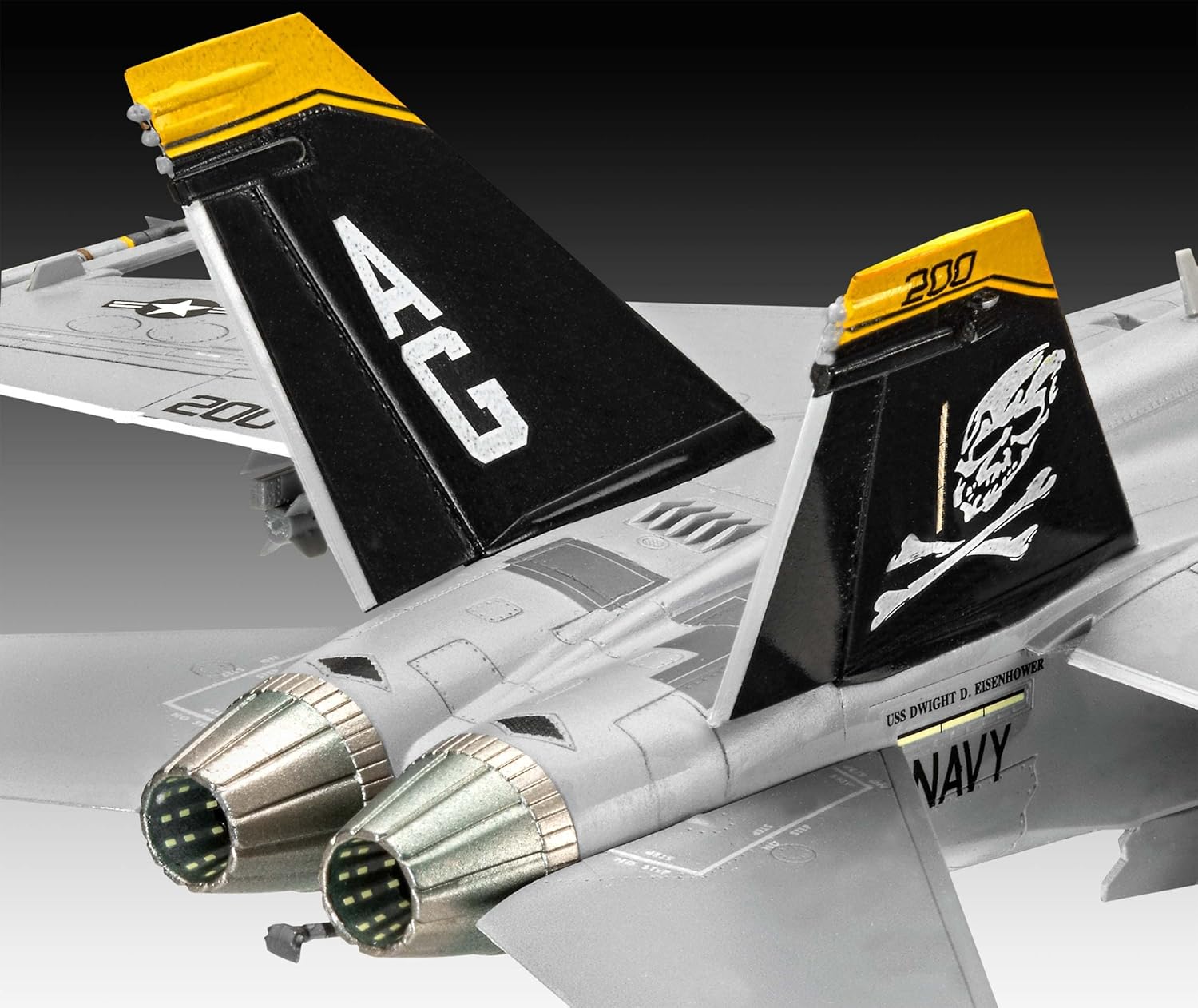 Revell Model Set 63834 F/A-18F Super Hornet 1:72 Scale Unbuilt/Unpainted Plastic Model Kit with Contacta Professional Glue, Paintbrush & Selected Aqua Color Paints