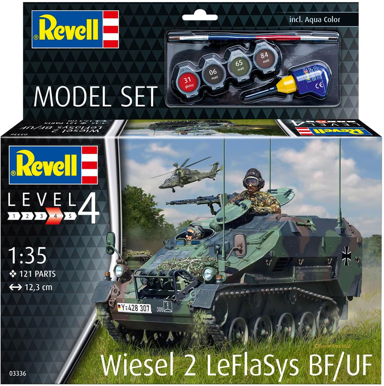 Revell Model Set 63336 Wiesel 2 LeFlaSys BF/UF 1:35 Scale Unbuilt/Unpainted Plastic Model Kit with Accessories