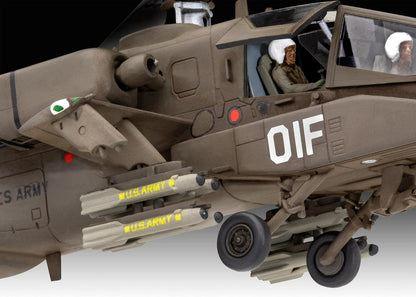 Revell 63824 1:144-Modellsatz AH-64A Apache Army originalgetreuer Modellbausatz für Fortgeschrittene, unlackiert