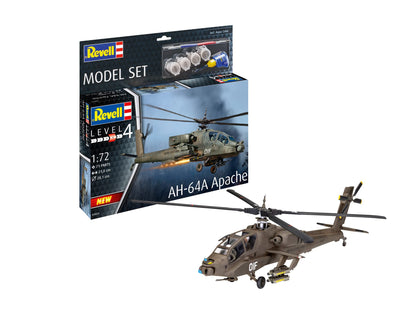 Revell 63824 1:144-Modellsatz AH-64A Apache Army originalgetreuer Modellbausatz für Fortgeschrittene, unlackiert