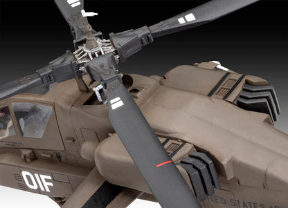 Revell 63824 1:144-Modellsatz AH-64A Apache Army originalgetreuer Modellbausatz für Fortgeschrittene, unlackiert