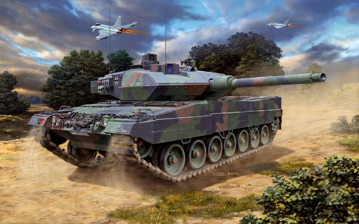 Revell Model Set 63180 Leopard 2A6/A6M 1:72 Scale Unbuilt/Unpainted Plastic Model Kit With Accessories