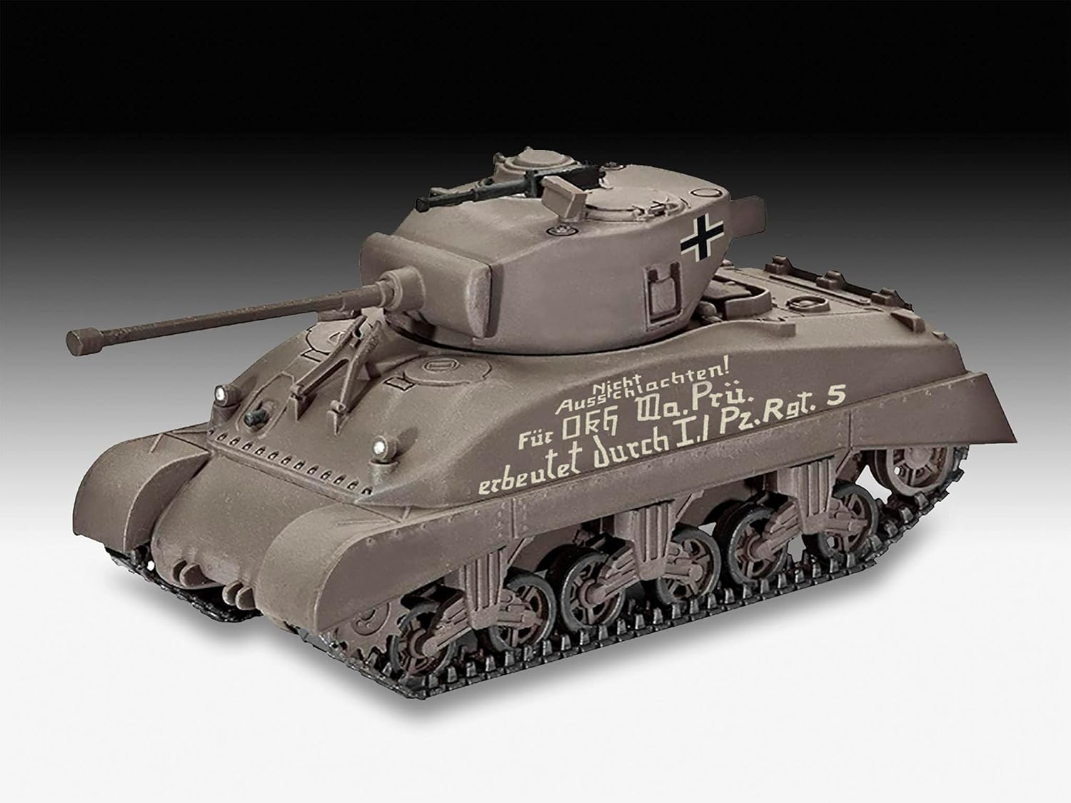 Revell Model Set 63290 Sherman Tank M4A1 1:72 Scale Unbuilt/Unpainted Plastic Model Kit With Accessories