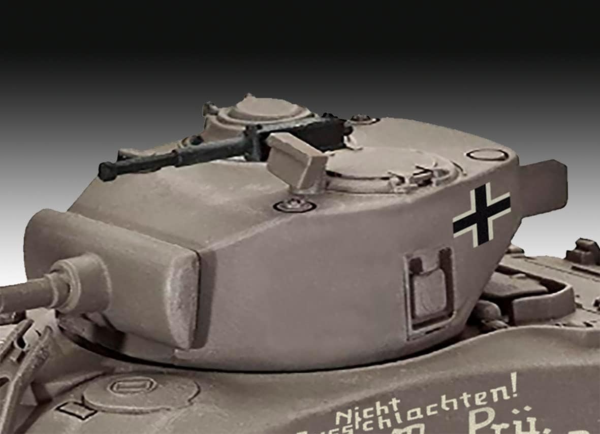Revell Model Set 63290 Sherman Tank M4A1 1:72 Scale Unbuilt/Unpainted Plastic Model Kit With Accessories