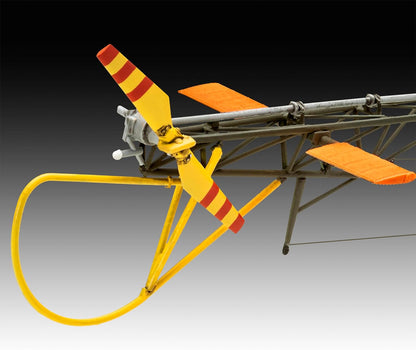 Revell Model Set 63804 Alouette II 1:32 Scale Unbuilt/Unpainted Plastic Model Kit with Contacta Professional Glue, Paintbrush & Selected Aqua Color Paints