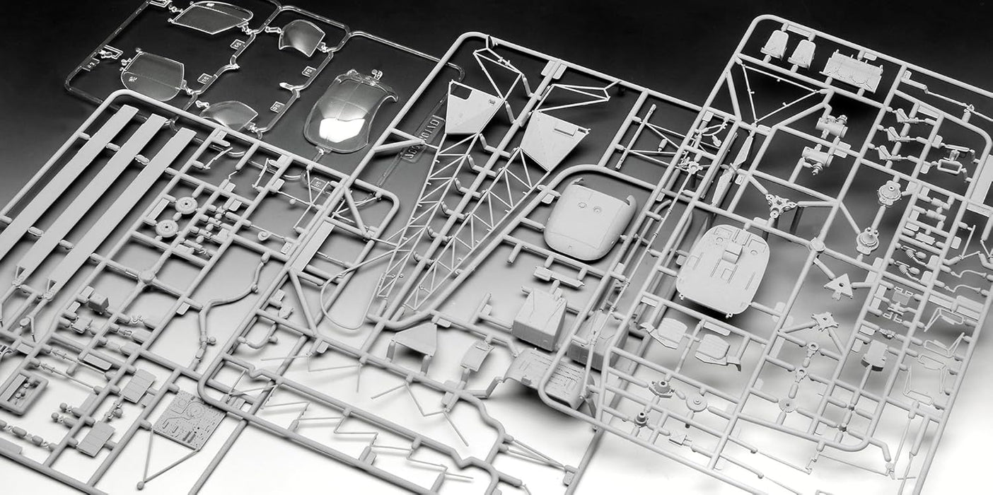 Revell Model Set 63804 Alouette II 1:32 Scale Unbuilt/Unpainted Plastic Model Kit with Contacta Professional Glue, Paintbrush & Selected Aqua Color Paints