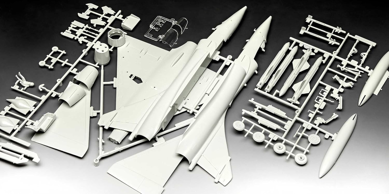 Revell Model Set 63813 Dassault Mirage 2000C 1:48 Scale Unbuilt/Unpainted Plastic Model Kit with Accessories