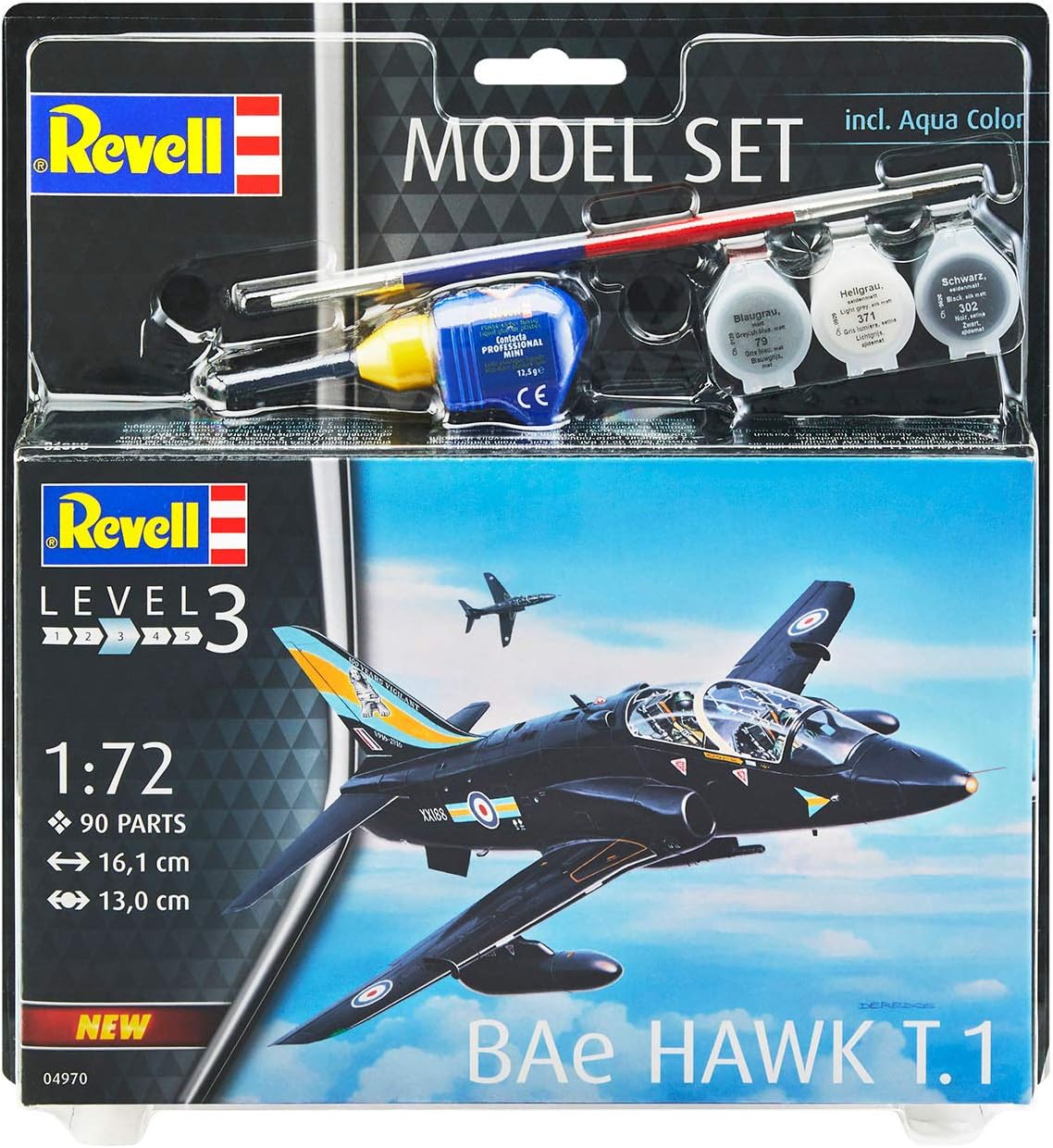 Revell 64970 - Maqueta de avión BAE Hawk T.1 para Principiantes (sin lacar, con Accesorios básicos