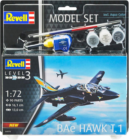Revell 64970 - Maqueta de avión BAE Hawk T.1 para Principiantes (sin lacar, con Accesorios básicos