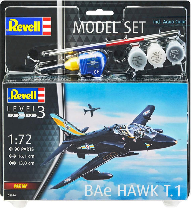 Revell 64970 - Maqueta de avión BAE Hawk T.1 para Principiantes (sin lacar, con Accesorios básicos