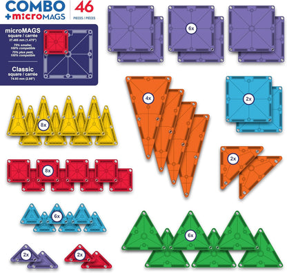 MAGNA-TILES MicroMAGS 46-delige combi-set