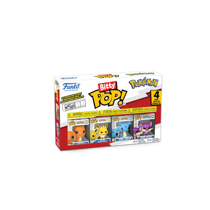 Funko Bitty Pop! Pokemon - Charmander 4PK and A Surprise Mystery Mini Figure - 0.9 Inch (2.2 Cm) Collectable - Stackable Display Shelf Included - Gift Idea - Party Bags Stocking - Cake Topper