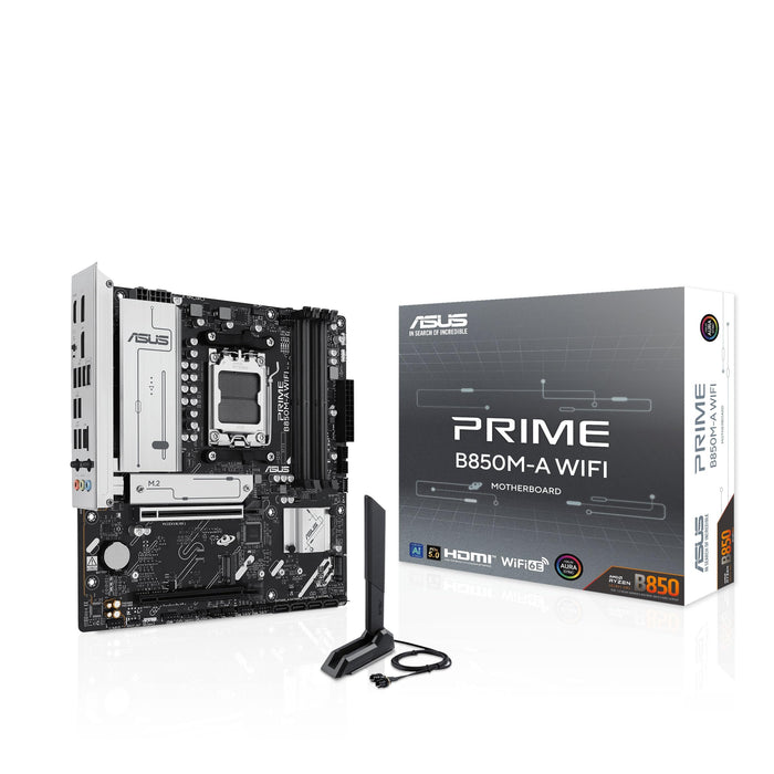 Asus Prime B850M-A Wifi - Motherboard - Micro Atx - Socket Am5 - Amd B850 Chipset - Usb 3.2 Gen 2, Usb 3.2 Gen 1, Usb-C