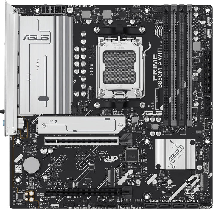 Asus Prime B850M-A Wifi - Motherboard - Micro Atx - Socket Am5 - Amd B850 Chipset - Usb 3.2 Gen 2, Usb 3.2 Gen 1, Usb-C