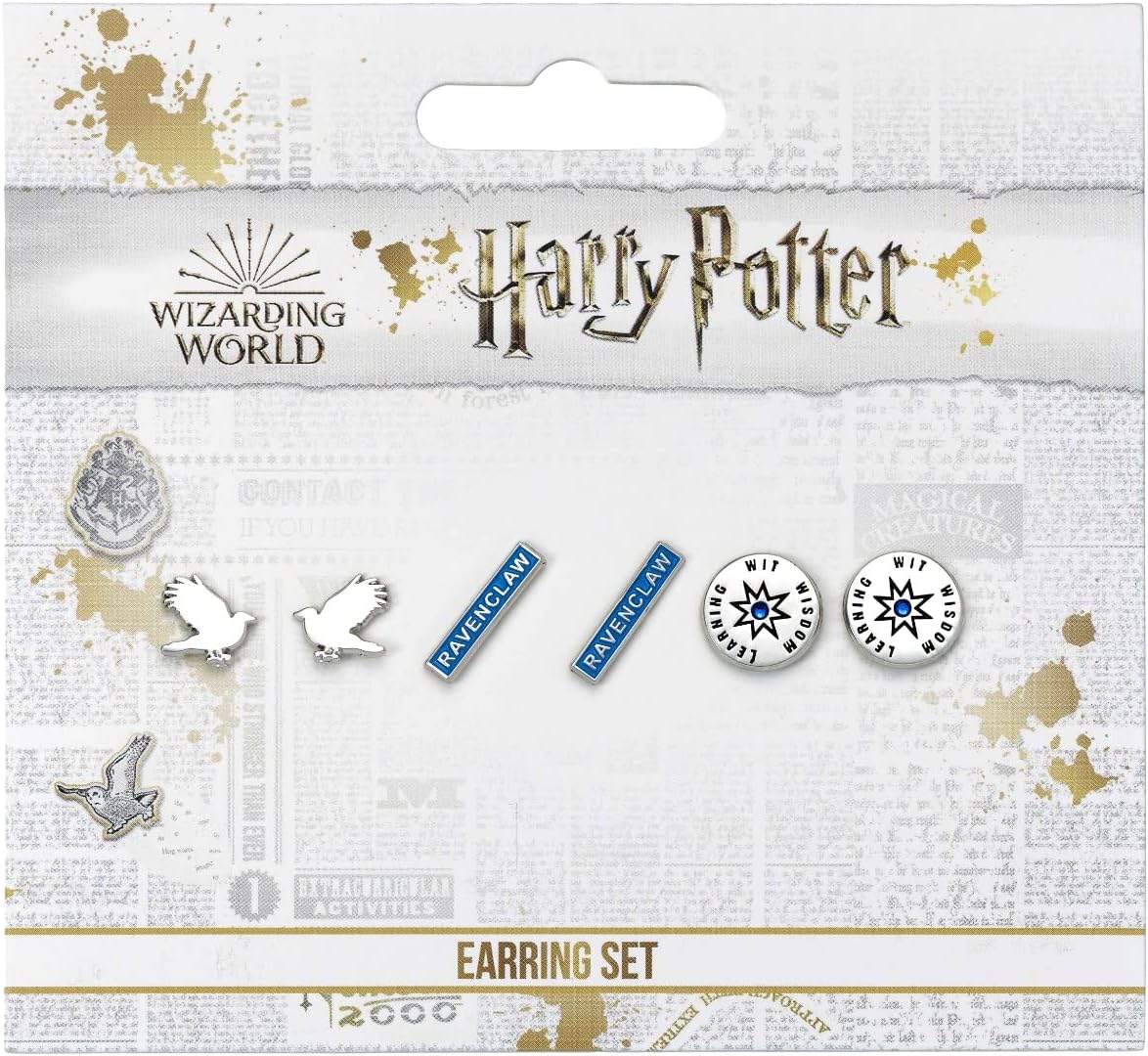 Official Harry Potter Ravenclaw Set of 3 Stud Earrings