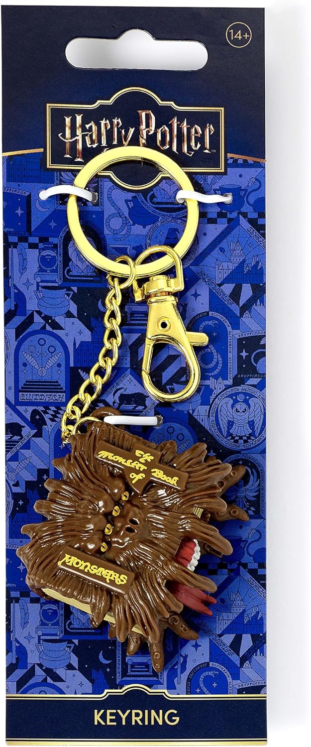 Harry Potter Monster Book Schlüsselanhänger, Braun & Gold, Einheitsgröße