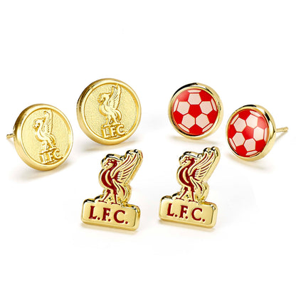 Liverpool Football Club Stud Earrings Set of 3 Pairs