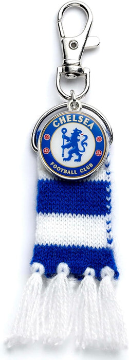 Chelsea Football Club Blue Stripe Scarf and Crest Backpack Hanger
