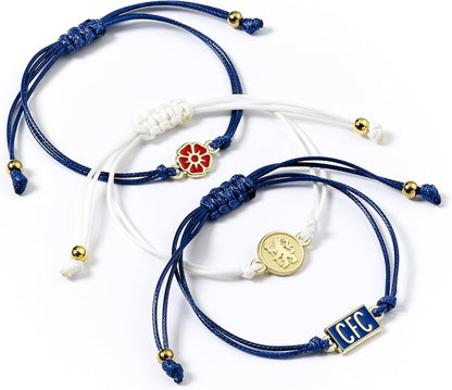 The Carat Shop Chelsea Football Club Friendship Bracelet Set of 3