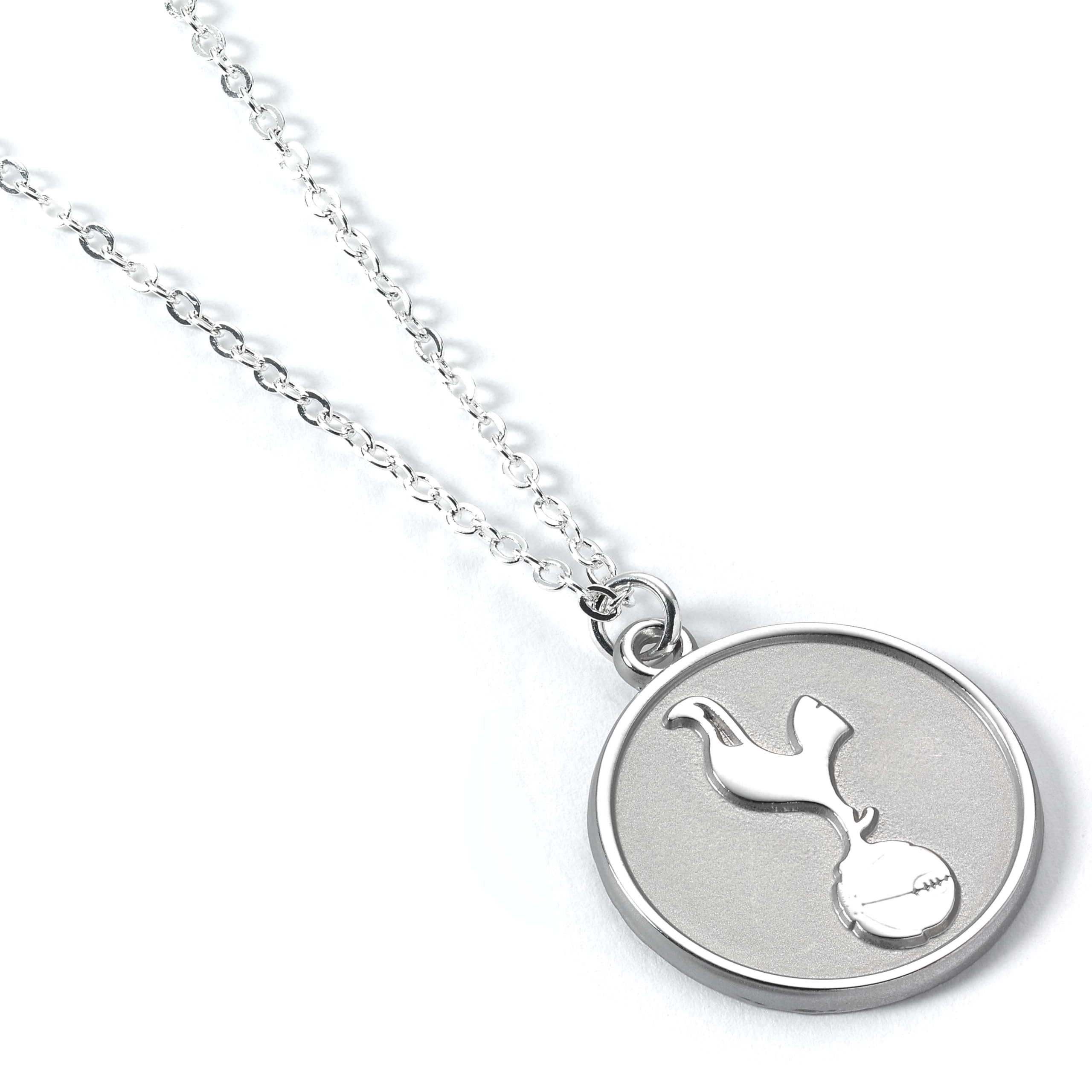 Football Club - Tottenham Hotspur Silver Tone Disc Necklace