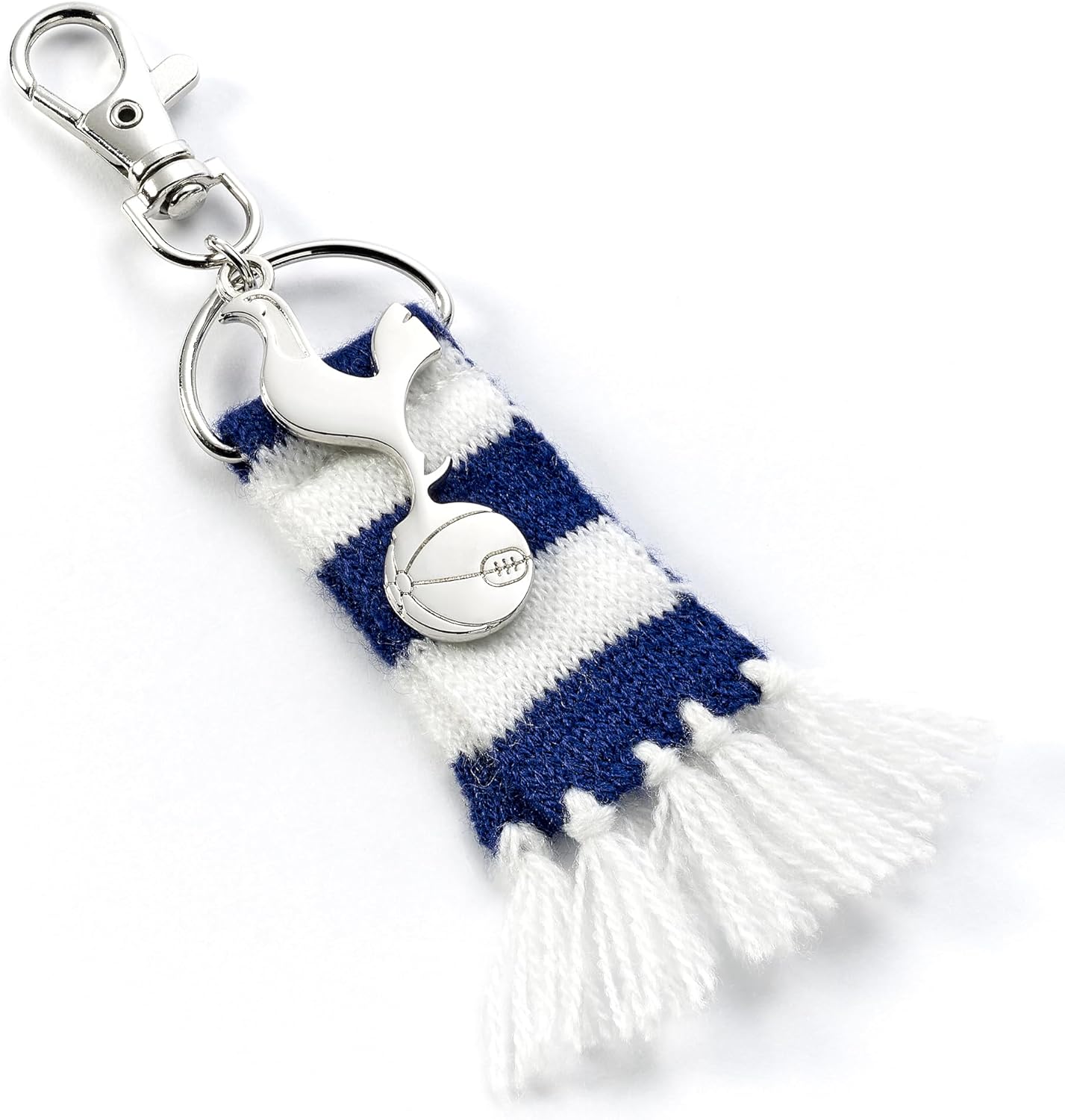 The Carat Shop Tottenham Hotspur Football Club Blue Stripe Scarf and Cockerel Backpack Hanger