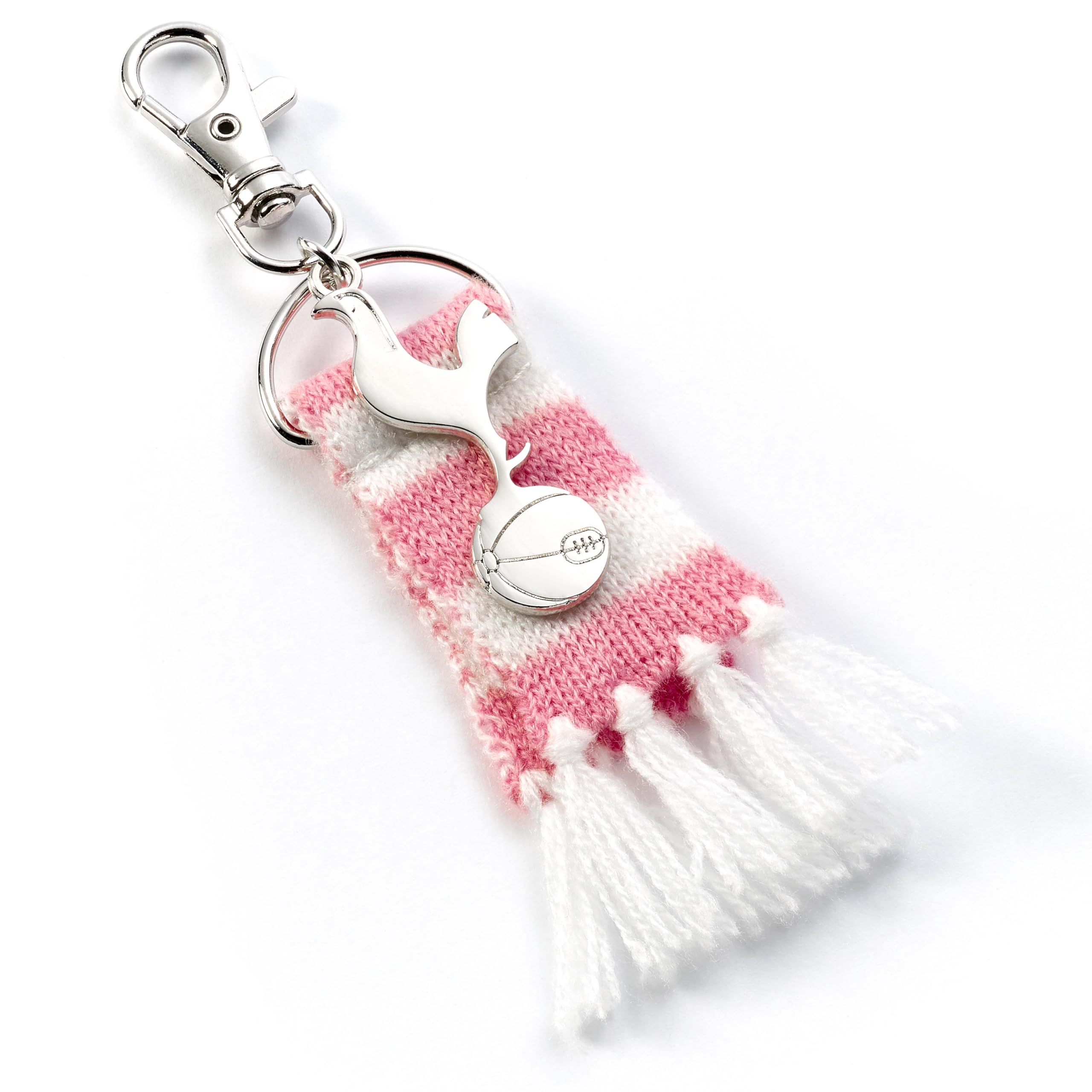 Football Club - Tottenham Hotspur Pink Stripe Scarf And Cockerel Backpack Hanger