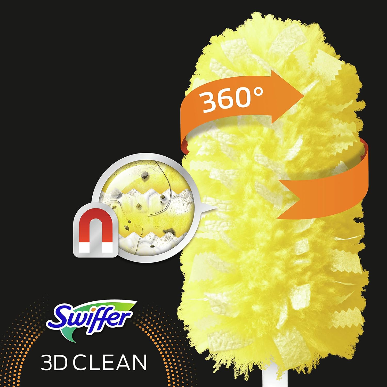 Swiffer 3D Clean Piumini Catturapolvere, 5 Piumini Duster, Migliaia Di Morbide Fibre Cattura Polvere E Sporco, Raggiunge I Punti Più Difficili Della Casa, Ottimo Per I Peli Di Animali, Maxi Formato
