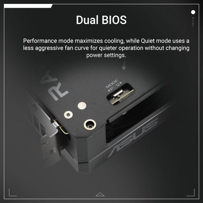 ASUS DUAL RX9060 XT, PCIe5, 8GB DDR6, HDMI, 2 DP, Compact SFF-Ready