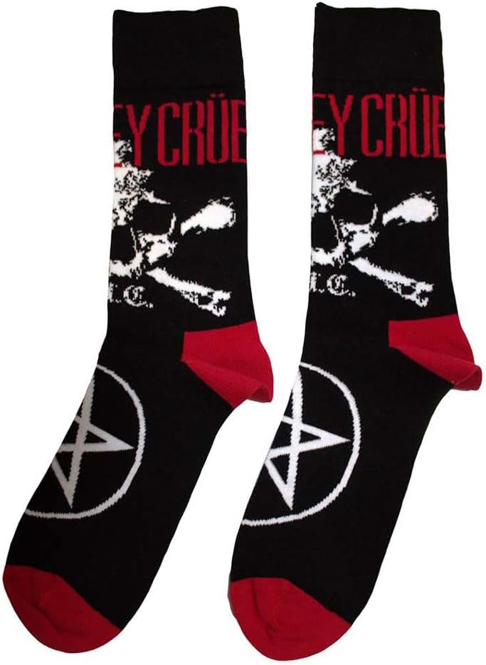 Rock Off officially licensed products Motley Crue Skull And Crossbones Ankle Socks One Size
