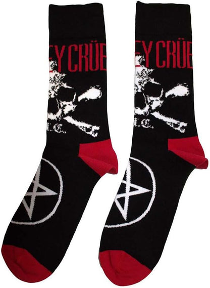 Rock Off officially licensed products Motley Crue Skull And Crossbones Ankle Socks One Size