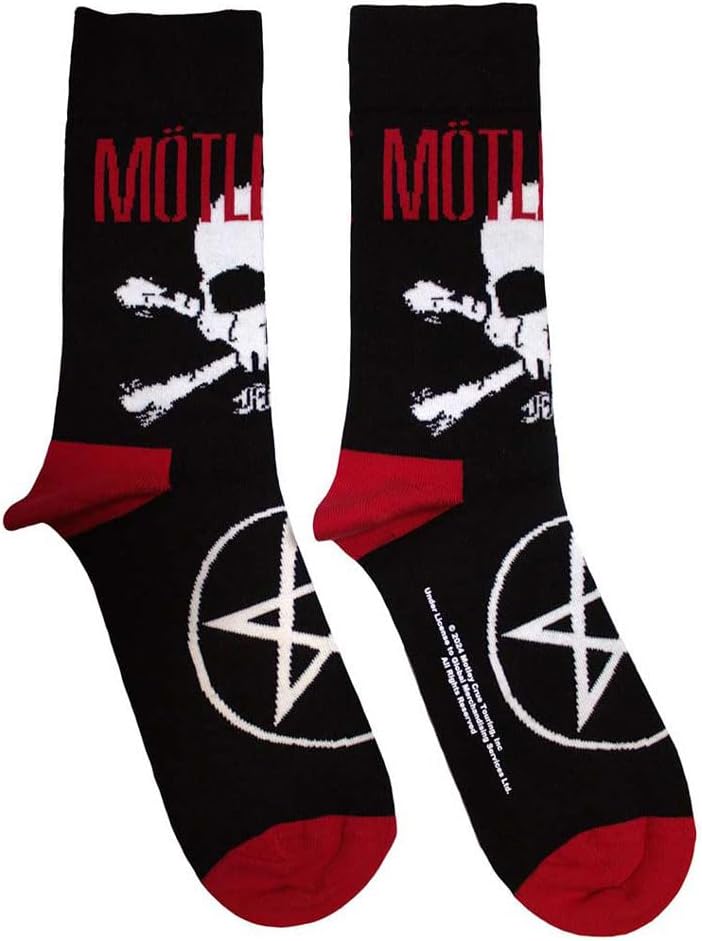 Rock Off officially licensed products Motley Crue Skull And Crossbones Ankle Socks One Size