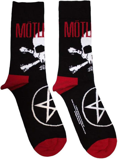 Rock Off officially licensed products Motley Crue Skull And Crossbones Ankle Socks One Size