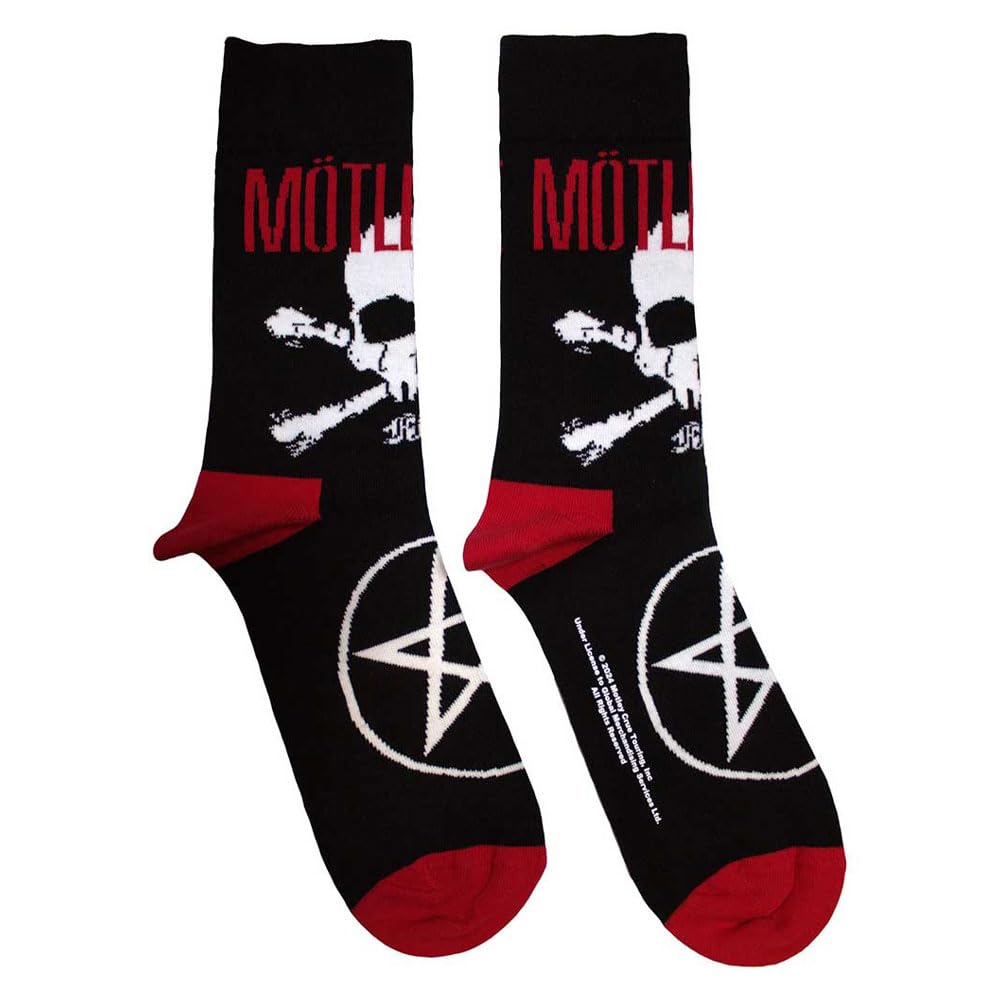 Rock Off officially licensed products Motley Crue Skull And Crossbones Ankle Socks One Size