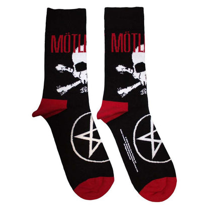 Rock Off officially licensed products Motley Crue Skull And Crossbones Ankle Socks One Size