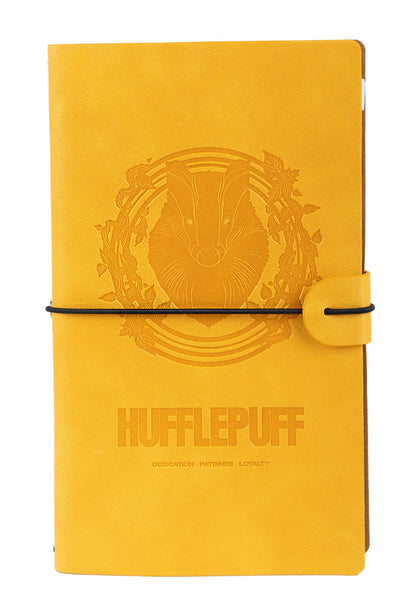 Grupo Erik Reisetagebuch zum Selberschreiben Harry Potter Hogwarts Hufflepuff Bullet Journal Dotted Notizbuch Leder (synthetisch) Tagebuch für Erwachsene Kinder Notizbuch Klein Notizbuch Gepunktet