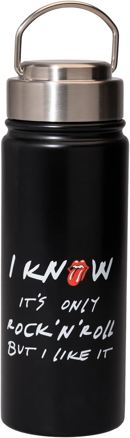 GRUPO ERIK: BORRACCIA TERMICA 500ML THE ROLLING STONES| BORRACCIA IN ACCIAIO INOX – BOTTIGLIA PER L'ACQUA, IDEALE COME REGALO