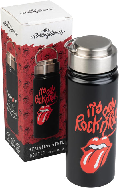 GRUPO ERIK: BORRACCIA TERMICA 500ML THE ROLLING STONES| BORRACCIA IN ACCIAIO INOX – BOTTIGLIA PER L'ACQUA, IDEALE COME REGALO