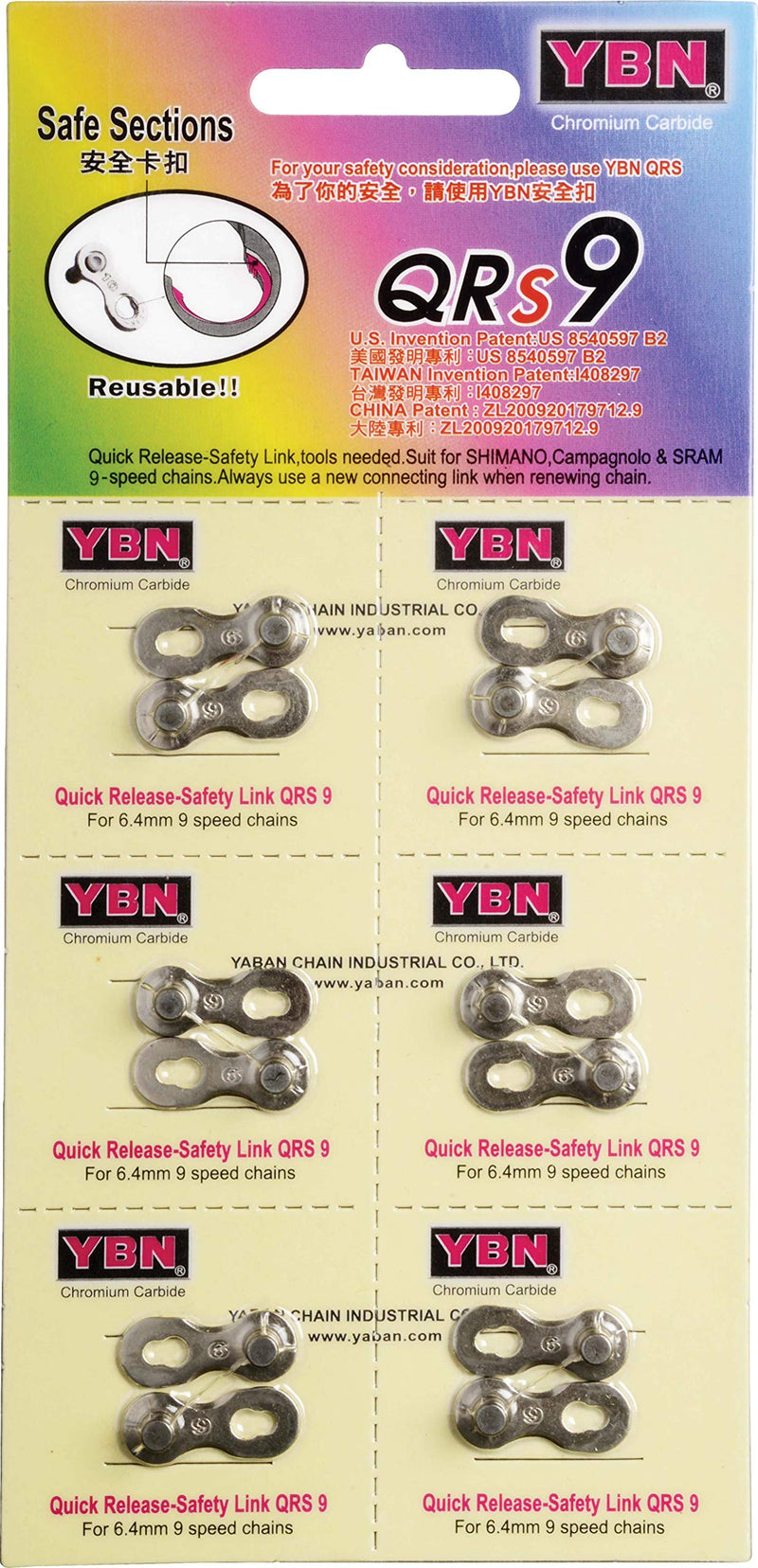 Cicli Bonin Unisex Adult Yaban 9 Speed Chain Coupling - Silver, One Size