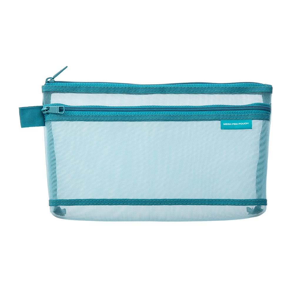 DESIGNPHIL Midori 41835006 Pen Case, Mesh Pen Pouch, Blue A