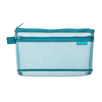 DESIGNPHIL Midori 41835006 Pen Case, Mesh Pen Pouch, Blue A
