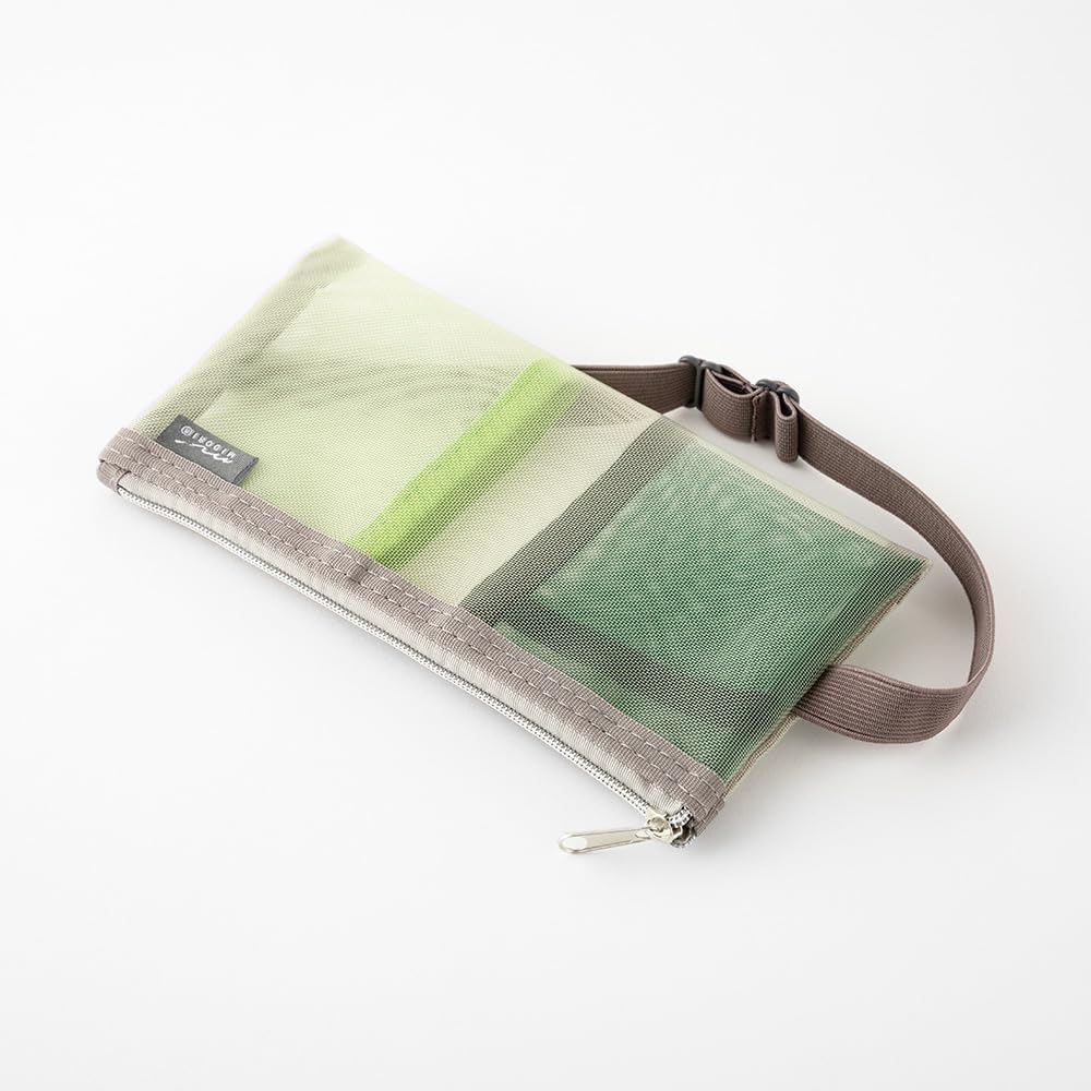 Midori Book Band Pen Case <For B6 - A5> Mesh Green