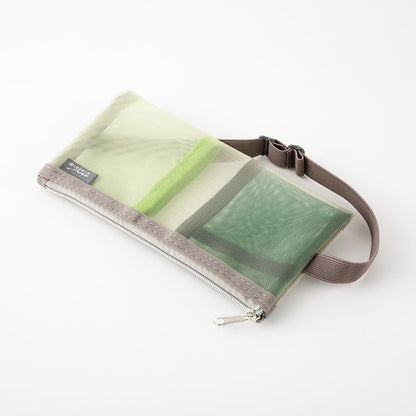 Midori Book Band Pen Case <For B6 - A5> Mesh Green