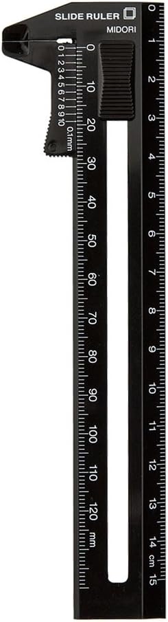 Designphil Midori Slide Ruler Black (42259006) - 6.3 inches