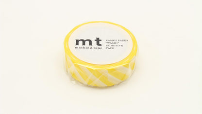 mt Masking Tape 1P"Stripe Lemon" Washi Masking Tape - Lemon