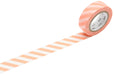 mt Masking Tape 1P"Stripe Salmon Pink" Washi Masking Tape - Salmon Pink